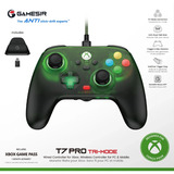 GameSir T7 Pro Tri-mode Controller - Retro Green Donkergroen/transparant, Xbox One, Xbox Series X|S via USB kabel | PC via 2,4 GHz, BT of USB kabel | Android via Bluetooth