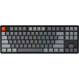 Keychron K8-J2, toetsenbord Grijs/grijs, US lay-out, Gateron Blue, RGB leds, TKL, ABS keycaps, Bluetooth