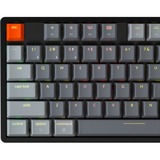 Keychron K8-J2, toetsenbord Grijs/grijs, US lay-out, Gateron Blue, RGB leds, TKL, ABS keycaps, Bluetooth