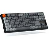 Keychron K8-J2, toetsenbord Grijs/grijs, US lay-out, Gateron Blue, RGB leds, TKL, ABS keycaps, Bluetooth