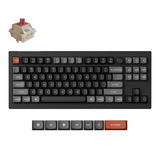 Keychron V3 Ultra 8K Wireless Custom Mechanical Keyboard Zwart, US lay-out (QWERTY), Keychron Silk POM Red, 80% (TKL)	, RGB, Hot swap, 2.4 GHz | Bluetooth 5.3 | USB-C