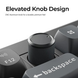 Keychron V3 Ultra 8K Wireless Custom Mechanical Keyboard Zwart, US lay-out (QWERTY), Keychron Silk POM Red, 80% (TKL)	, RGB, Hot swap, 2.4 GHz | Bluetooth 5.3 | USB-C