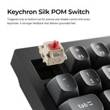 Keychron V3 Ultra 8K Wireless Custom Mechanical Keyboard, toetsenbord Zwart, US lay-out, Keychron Silk POM Red, 80% TKL, RGB, Hot swap, 2.4 GHz / Bluetooth 5.3 / USB-C