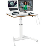 Leitz Ergo Elektrisch Zit-Sta Bureau (80x60 cm) met sta-op herinneringsfunctie tafel Wit