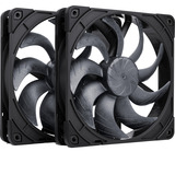 Noctua NF-A14x25 G2 PWM Sx2-PP chromax.black case fans Zwart, 2 stuks, 140 x 140 x 25 mm