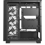 Sharkoon ELITE SHARK CA500 midi tower behuizing Zwart | 2x USB-A | 1x USB-C | RGB | Tempered Glass