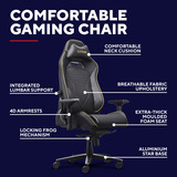 Trust GXT 721BM Ruya Pro Premium comfortabele gamingstoel Zwart/geel