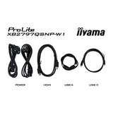 iiyama ProLite XB2797QSNP-W1 27" monitor Wit, HDMI, DisplayPort, USB-C, LAN, Audio