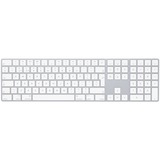 Apple Magic Keyboard met numeriek toetsenblok, toetsenbord Zilver/wit, EU lay-out (QWERTY), Scissor switches, Bluetooth
