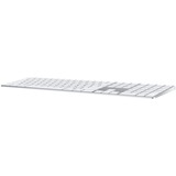 Apple Magic Keyboard met numeriek toetsenblok, toetsenbord Zilver/wit, EU lay-out (QWERTY), Scissor switches, Bluetooth