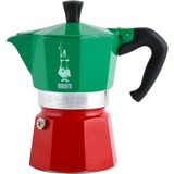 Bialetti Moka Express Tricolore 5322 espressomachine Groen/rood, 3-kops