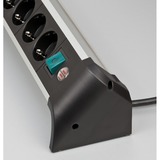 Brennenstuhl Alu-Office-Line stekkerdoos met USB-laadfunctie 4-voudig schakel stekkerdoos 