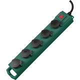 Brennenstuhl Super-Solid SL 554 Tuin-contactverdeler 5-voudige stekkerdoos Donkergroen, 5x stekker, 5 meter