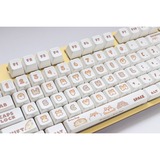 Ducky One 2 x Shiba Says, toetsenbord Geel/wit, US lay-out, Cherry MX Brown, RGB leds, MDA Profile PBT Dye-sub