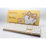 Ducky One 2 x Shiba Says, toetsenbord Geel/wit, US lay-out, Cherry MX Brown, RGB leds, MDA Profile PBT Dye-sub