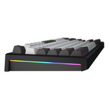 Hator Skyfall Pro Wireless RGB mechanisch gaming toetsenbord Zwart, US lay-out (QWERTY), HATOR Aurum Vanilla Silent, 80% (TKL)	, RGB, Double-shot PBT, Hot-swap, 2.4GHz | Bluetooth | USB-C