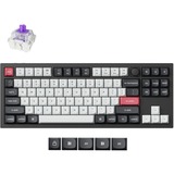 Keychron Q3 HE QMK-M1 RGB mechanisch toetsenbord Zwart, US lay-out (QWERTY), Gateron Double-Rail Magnetic Nebula, 80% (TKL)	, RGB leds, OSA double-shot PBT, hot swap, Knob, 2.4GHz | Bluetooth 5.1 | USB-C