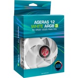 RAIJINTEK Ageras 12 White ARGB-3 case fans Wit, 3 stuks, 120 x 120 x 25 mm, PWM