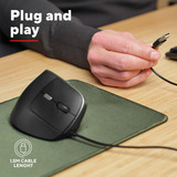 Trust Bayo II Ergonomische muis Zwart, 800 dpi - 2.400 dpi