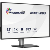 iiyama ProGraphic HB3201UHSNP-B1 31.5" 4K Ultra HD monitor Zwart (mat), 1x DisplayPort, 1x HDMI, 2x USB-C, 3x USB-A, 1x RJ-45