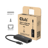 Club 3D CAC-2531 USB-C naar RJ45 10G Ethernet Adapter Zwart