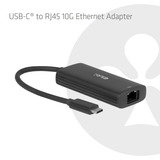 Club 3D CAC-2531 USB-C naar RJ45 10G Ethernet Adapter Zwart