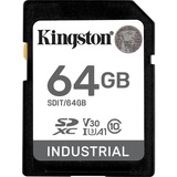 Kingston Industrial 64 GB SDXC geheugenkaart Zwart, UHS-I U3, Class 10, V30, A1