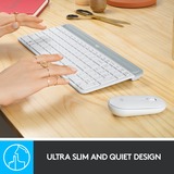 Logitech MK470 Slim Wireless Keyboard and Mouse Combo , desktopset Wit, US-International, Scissor switches, 1000 dpi
