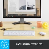 Logitech MK470 Slim Wireless Keyboard and Mouse Combo , desktopset Wit, US-International, Scissor switches, 1000 dpi