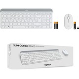 Logitech MK470 Slim Wireless Keyboard and Mouse Combo  desktopset Wit, US-International lay-out (QWERTY), Scissor switches, 100%, 1000 dpi