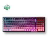 MCHOSE G98 Pro Black Pink Cabbage Tofu V2 Wireless Tri-Mode Custom Mechanical RGB gaming toetsenbord Zwart, US lay-out (QWERTY), KTT Cabbage Tofu V2, RGB, Hot swap, Side engraved PBT, draadloos | Bluetooth | USB-C
