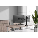 Neomounts DS60-600BL2 Monitorarm 10-32" - Quick-fix - 180°-stop Zwart