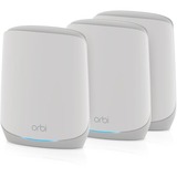 Netgear ORBI RBK763s Tri-band Mesh WiFi 6 Systeem mesh router Wit, 1x ORBI-router (RBR760) + 2x ORBI-satelliet (RBS760), Dekking tot 525 m²