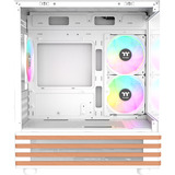 Thermaltake View 170 WS ARGB mini tower behuizing Wit/houtkleur | 2x USB-A | RGB | Tempered Glass