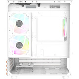Thermaltake View 170 WS ARGB mini tower behuizing Wit/houtkleur | 2x USB-A | RGB | Tempered Glass