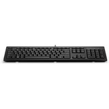 HP 125 toetsenbord met kabel Zwart, EU lay-out (QWERTY), Plunger