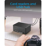 ICY BOX IB-1233CL-CR, SSD/HDD-kloonstation dockingstation Zwart