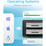 ICY BOX IB-1233CL-CR, SSD/HDD-kloonstation dockingstation Zwart