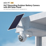 Imou AOV PT 4K Kit (wifi+4G) Simcard&SD beveiligingscamera Wit, 8 MP, WiFi 6, 4G LTE, Solar panel, AI-detectie