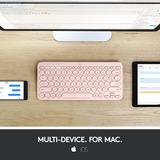 Logitech K380 for Mac Multi-Device Bluetooth Keyboard - Roze, toetsenbord Lichtroze, US-International, Bluetooth