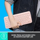 Logitech K380 for Mac Multi-Device Bluetooth Keyboard - Roze, toetsenbord Lichtroze, US-International, Bluetooth