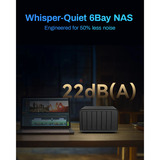 TerraMaster F6-424 nas Zwart, 2x 2.5GbE, HDMI, USB