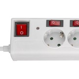goobay 6-voudige stekkerdoos met schakelaar stekkerdoos Wit, kabel 1.5 meter