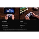 8BitDo Pro 2 Wired G Classic gamepad Grijs, Pc, Nintendo Switch