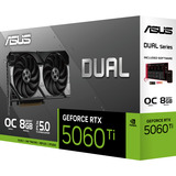 ASUS DUAL GeForce RTX 5060 Ti OC 8G grafische kaart Zwart, 3x DisplayPort, 1x HDMI