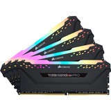 Corsair 64 GB DDR4-3600 Quad-Kit werkgeheugen Zwart, CMW64GX4M4D3600C18, Vengeance RGB PRO, XMP