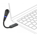 DeLOCK USB zwanenhalsmicrofoon met mute knop Zwart