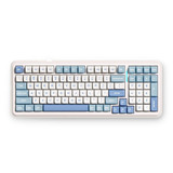 MCHOSE K99 V2 Wireless Gasket Mount Mechanical Keyboard, gaming toetsenbord Wit/blauw, US lay-out, Kailh Box Icy Creamsicle, 98%, RGB, PBT Keycaps, Hot-Swap, 2.4 GHz | Bluetooth | USB-C