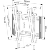 Neomounts WL35-550BL12 tv wandsteun wandmontage  Zwart