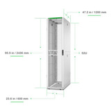 APC NetShelter SX, Server Rack Enclosure, Gen 2, 52U Wit/groen, 2436H x 600W x 1200D mm, AR3308W2